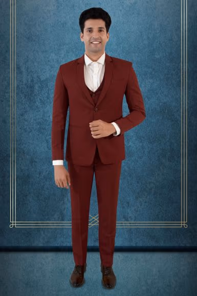 Brick red Suit — rent in Kochi
