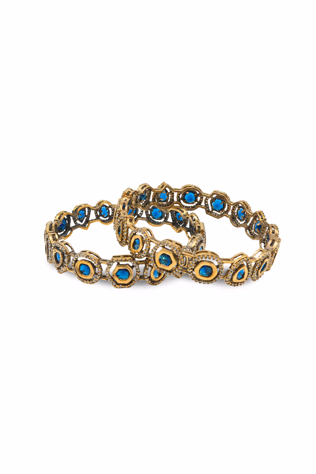 Dark Blue Bangle Showcases Meticulous Craftsmanship, Ensuring A Flawless Finish And Lasting Sparkle… — rent in Coimbatore