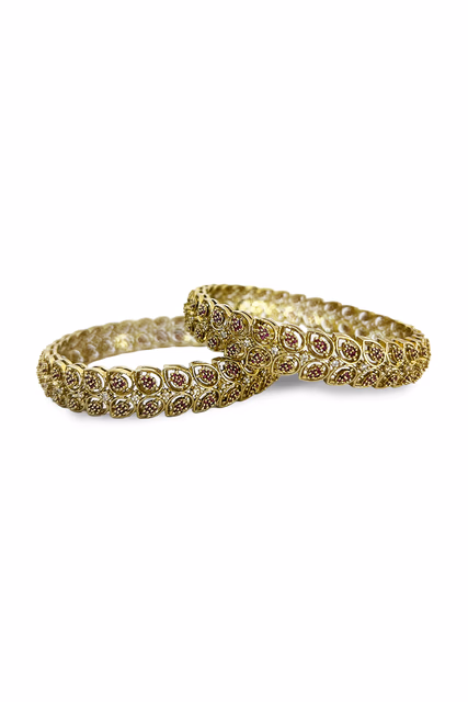 Make A Radiant Statement At Any Wedding With These Dazzling Intricately Carved Antique Style Bangles — rent in Bangalore