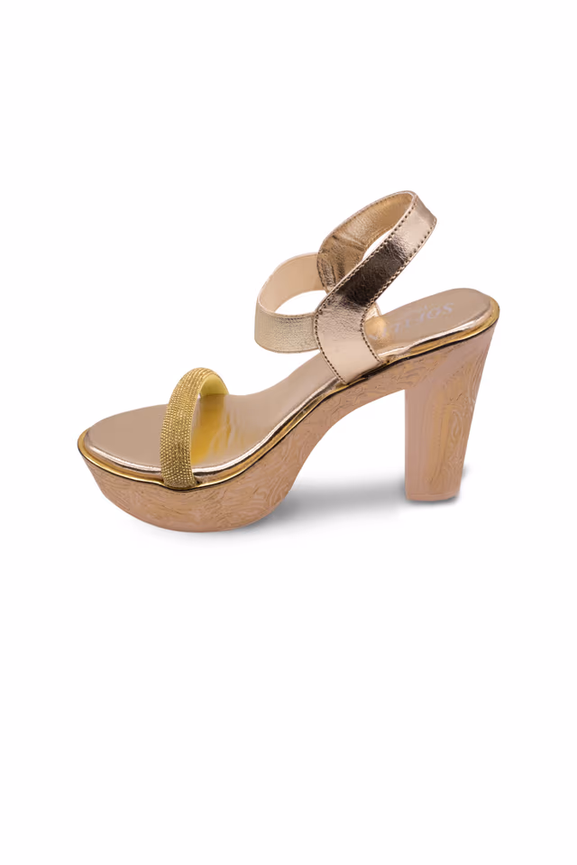 Embellished solid wadges — back view, rent in Bangalore