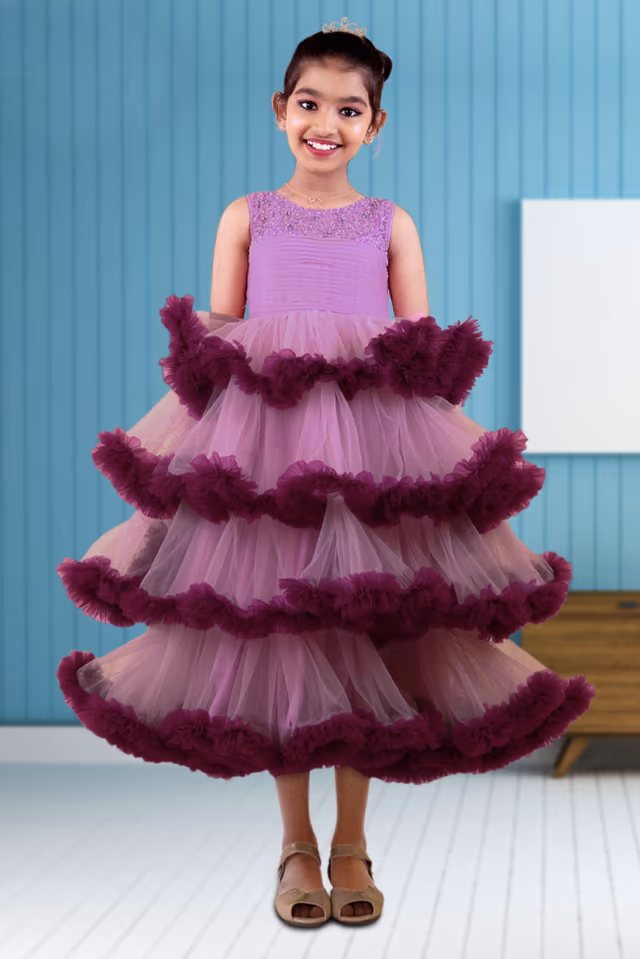 Kids Puffy-Puffy Ball Gown — rent in Calicut