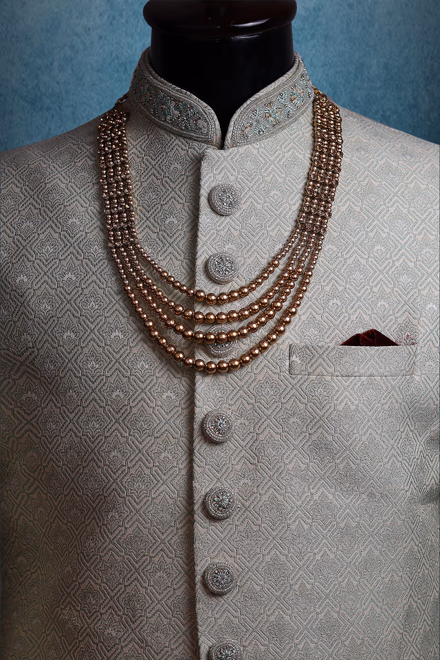 Golden Multi layered Mothi Chain — rent in Bangalore