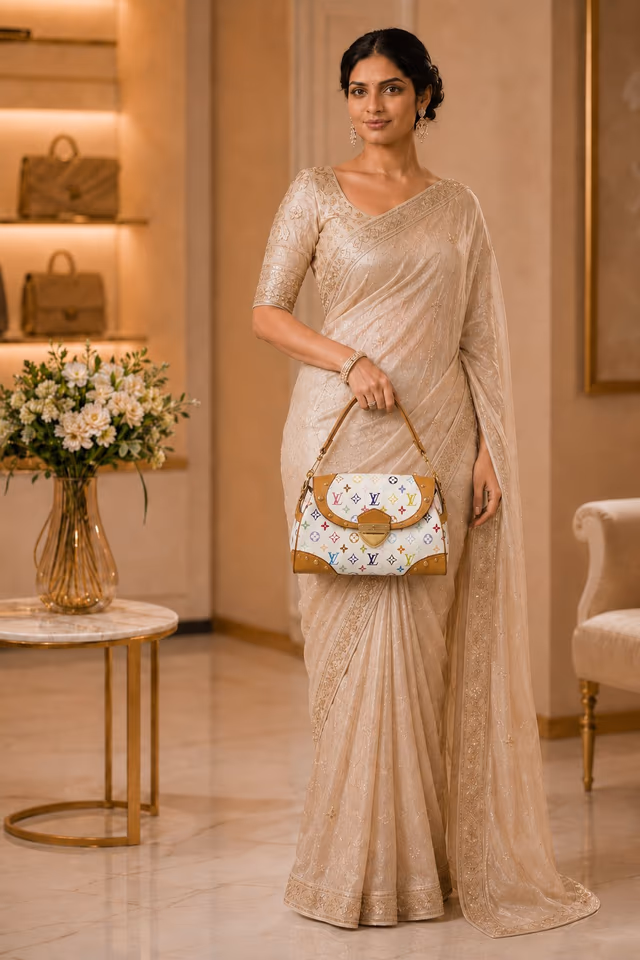 Louis Vuitton Beverly MM M40203 Blanc Monogram Multicolor FL2068 Handbag — rent in Edappally