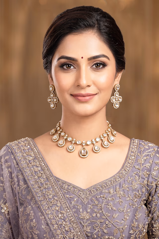 Polki/Kundan Drop Set — rent in Ernakulam