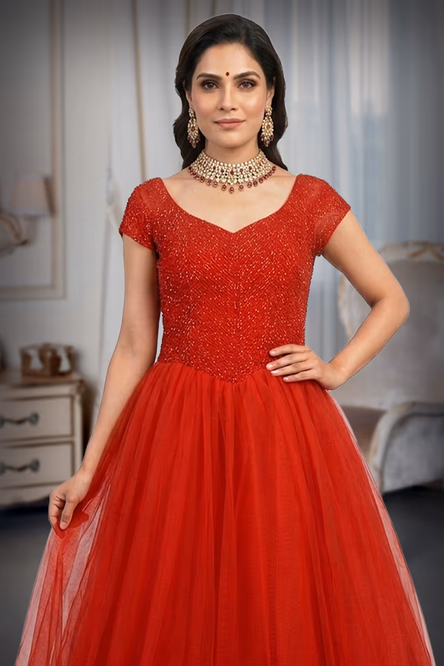 Red Ball Gown — rent in Bangalore