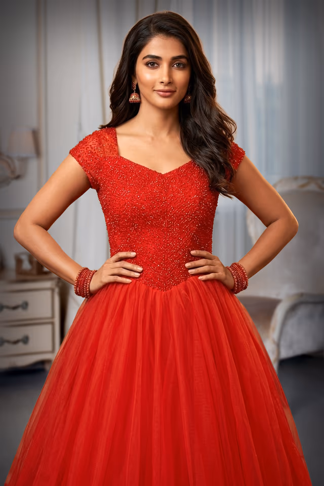 Red Ball Gown — rent in Bangalore