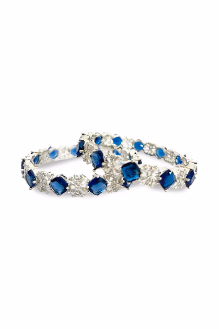 Gorgeous Silver Finished Bangles Are Designed To Capture Light — rent in Bangalore