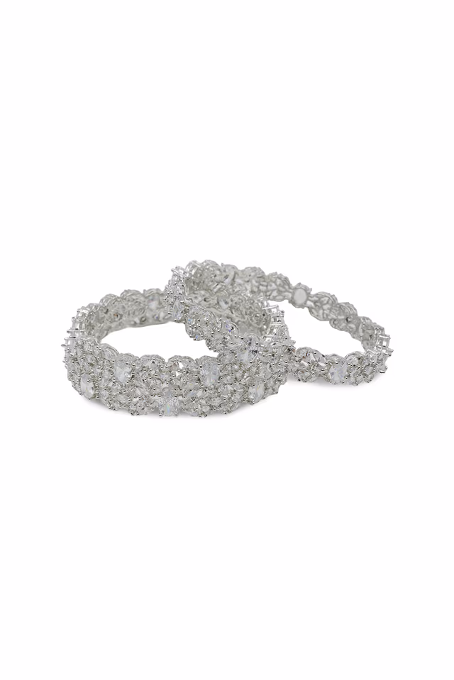 Grand White Stone Designer Bangle — rent in Kochi