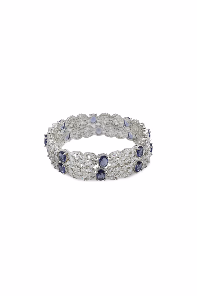 Royal Purple Oval Cluster Bangle — rent in Kochi