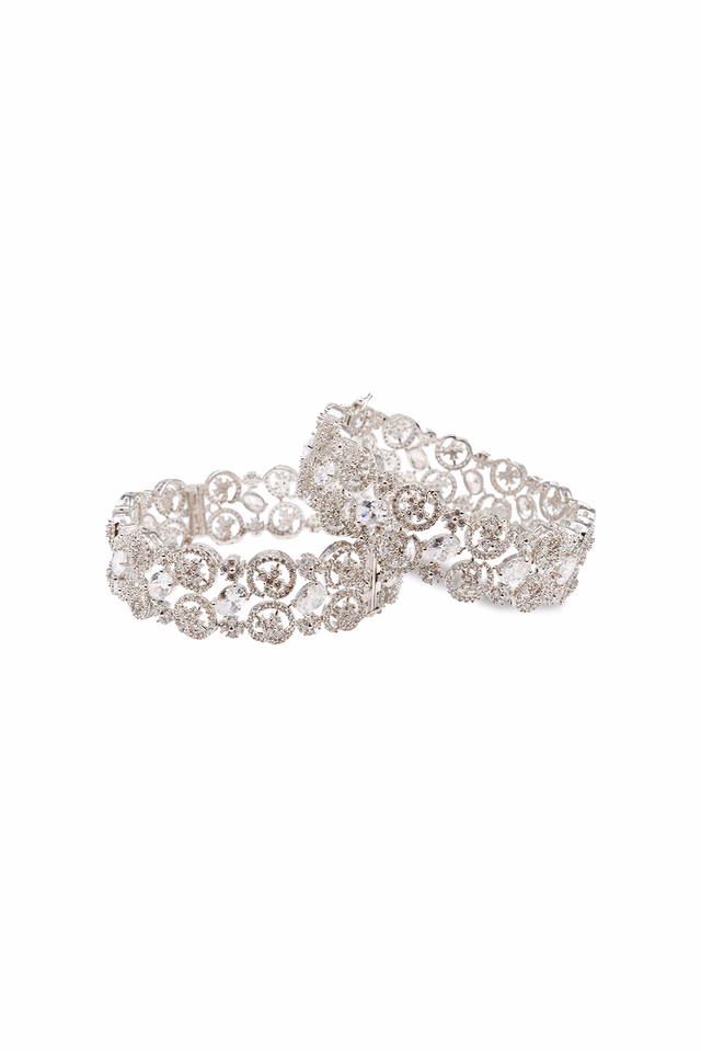Shimmering With Unmatched Brilliance, These AD Bangles Are A Testament To Exceptional Design And… — rent in Coimbatore