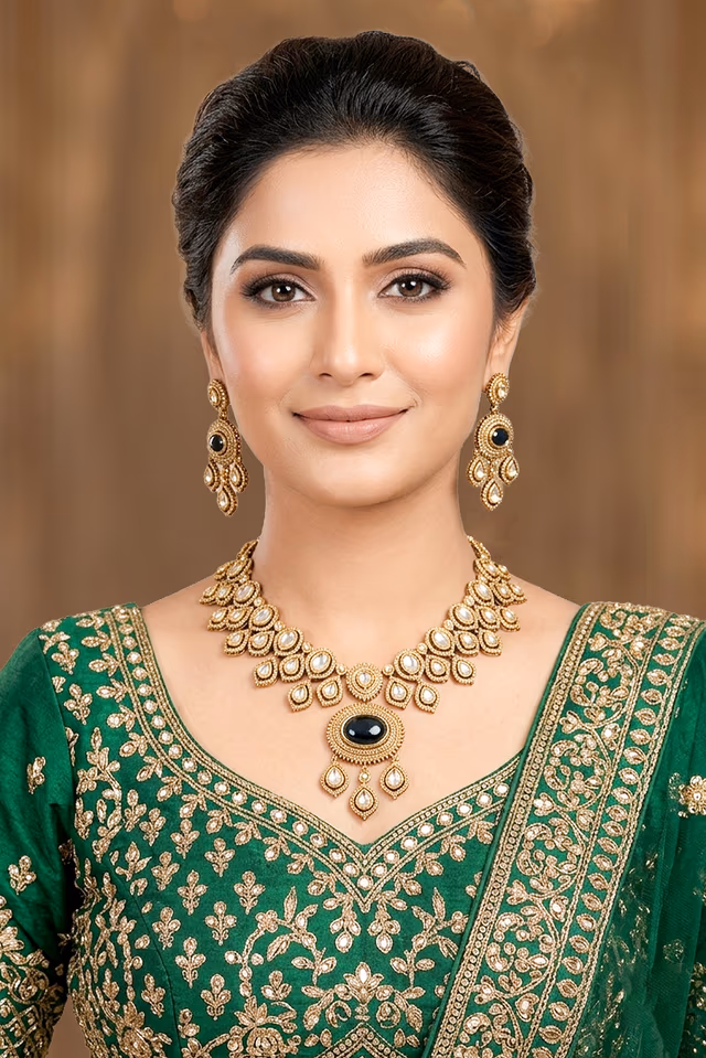 Victorian/Polki Style Choker Set — rent in Ernakulam