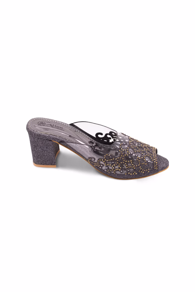 Women embellished party heels — back view, rent in Calicut